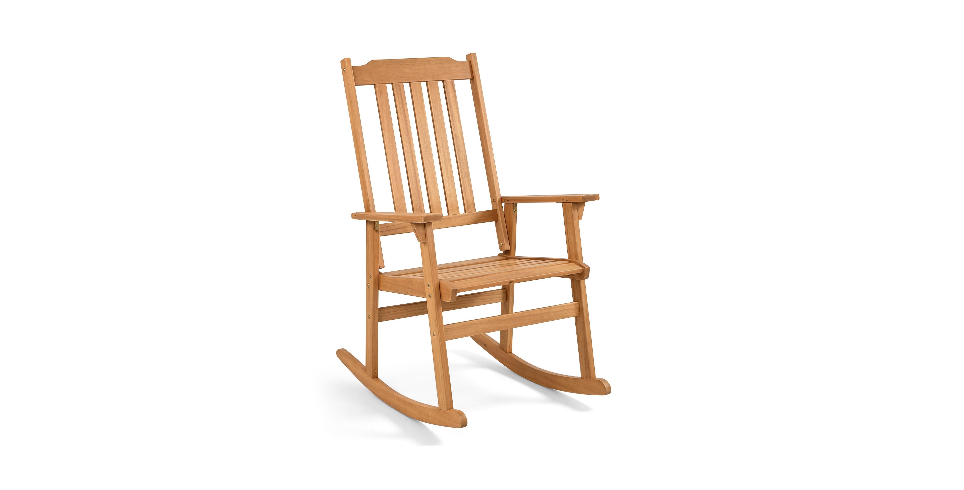 Gymax Outdoor Rocking Chair with High Back Wide Seat and Armrests Rocker Chair