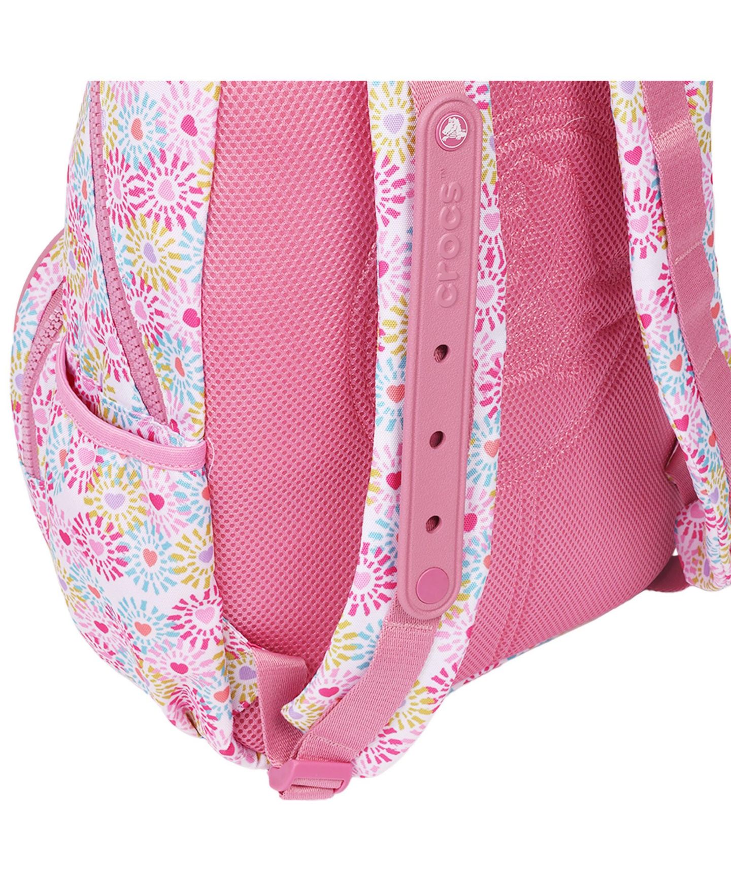 Рюкзак Crocs Floral Back to School with EVA Front Pocket Customizable Jibbitz, цвет: Розовый — фото 8