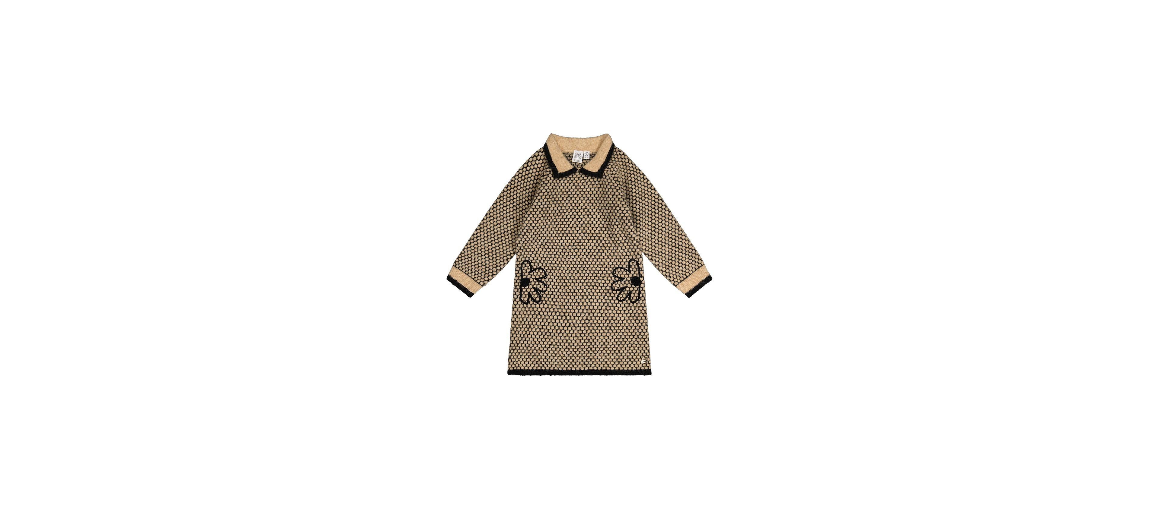 Deux par Deux Little Girls 6-14 Knit Dress with Collar