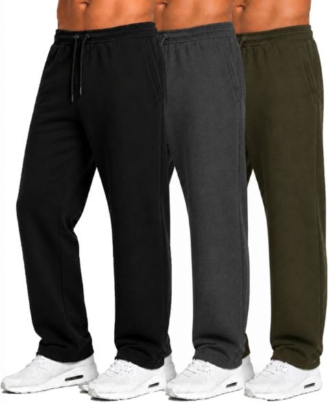 Мужские брюки Blu Rock Tech Fleece Performance Sweatpants, 3-Pack, цвет: Чёрный / Угольный