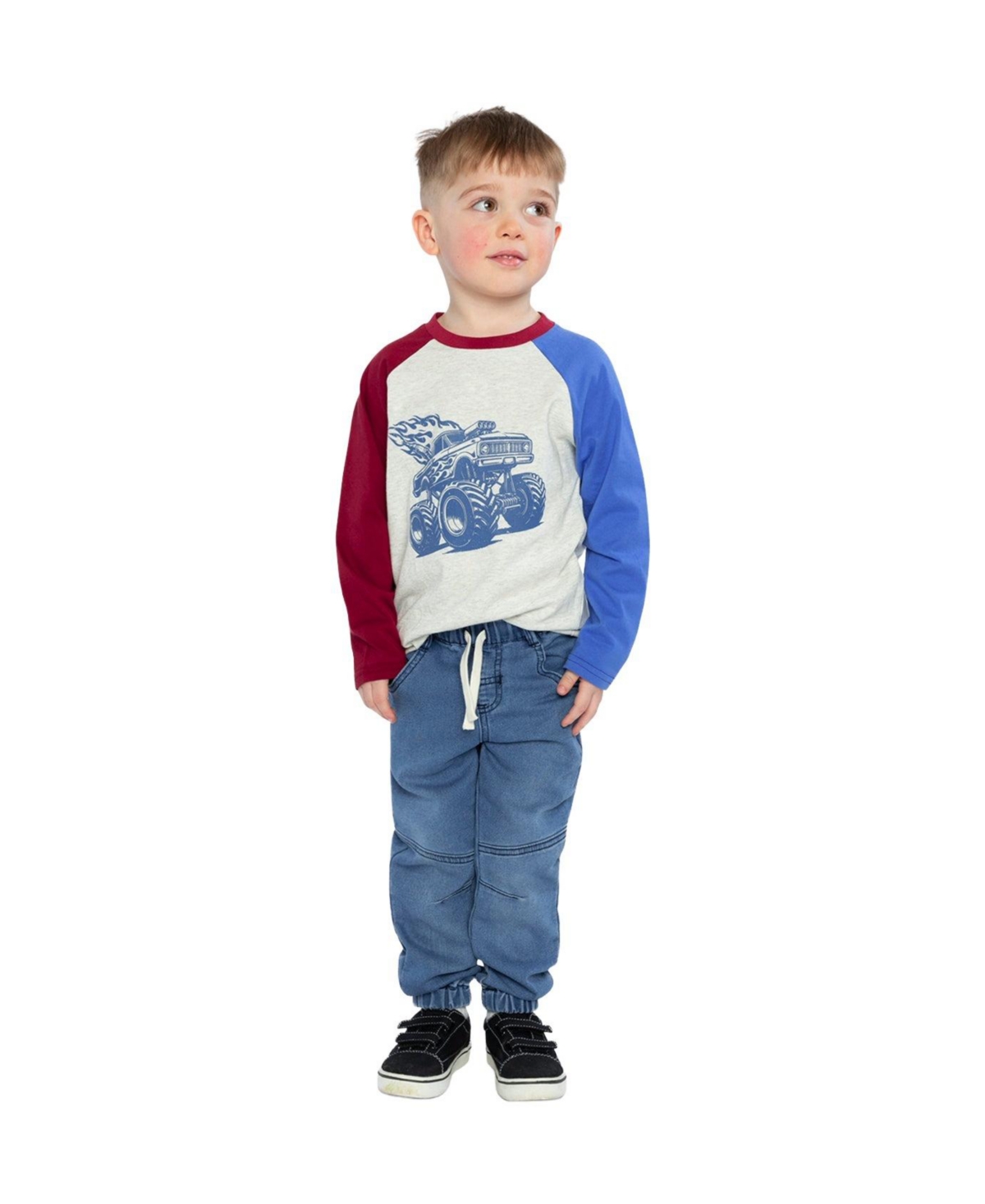 Deux par Deux Toddler Boy (2T-5T) Raglan T-Shirt