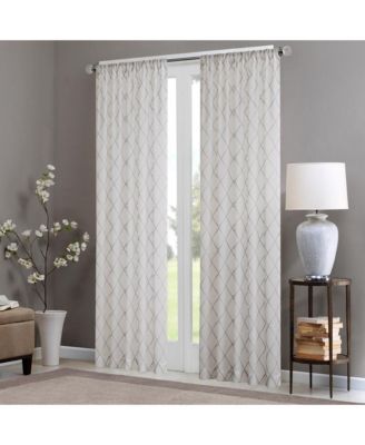 Diamond Sheer Window Curtain Panel