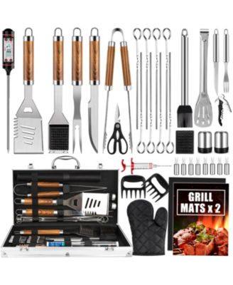 BBQ Grill Tools Set 38pieces Stainless Steel Aluminum Case Mats