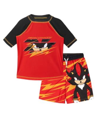 Big Boys 2-Piece Swimwear Rash Guard and Trunks Set