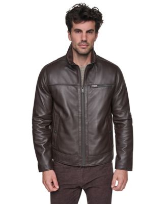 Men's Fur Lined Leather Jacket