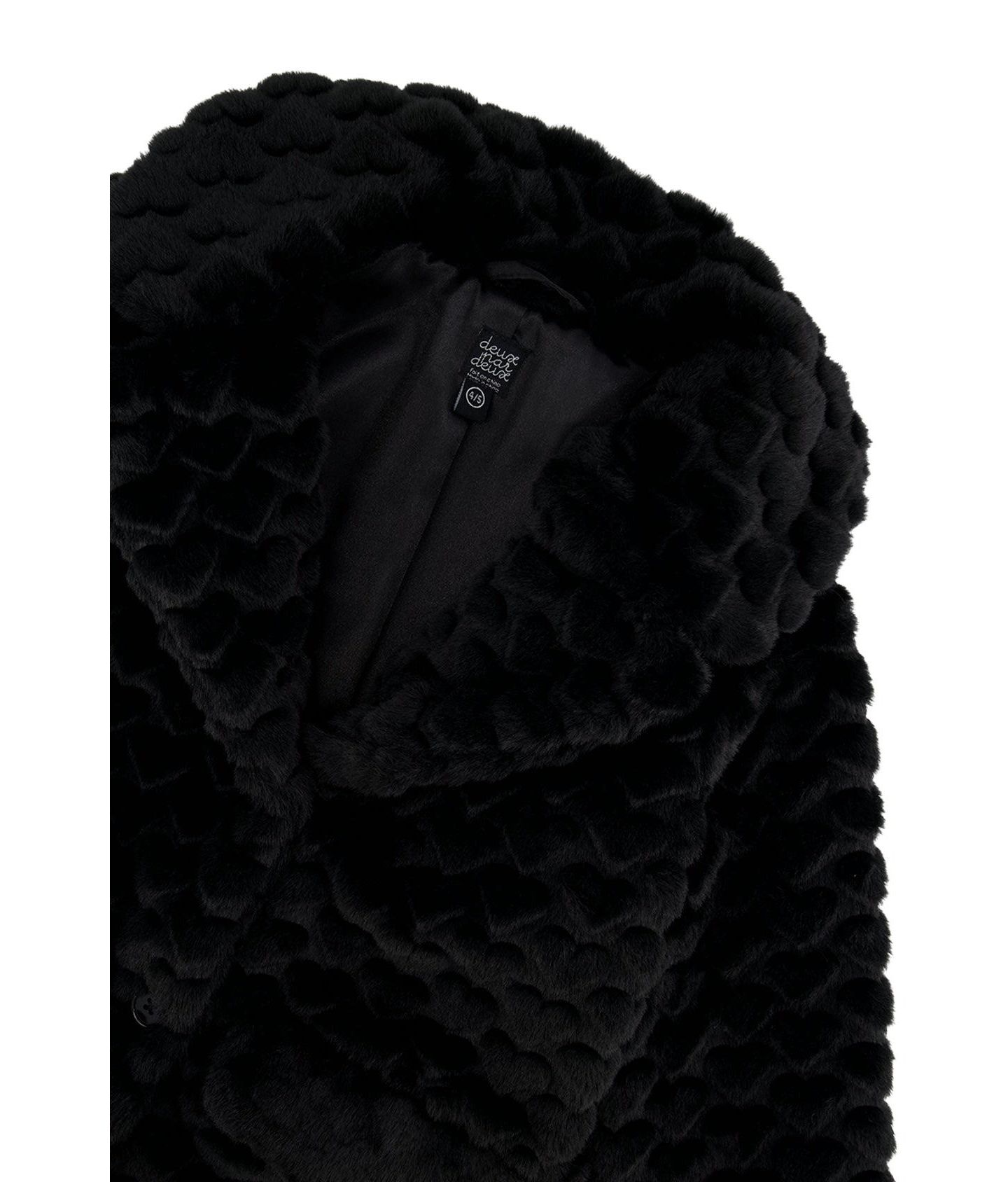 Куртка Deux par Deux (2-3 4-5) Faux Fur Long Coat для девочек-малышей, цвет: Чёрный — фото 7