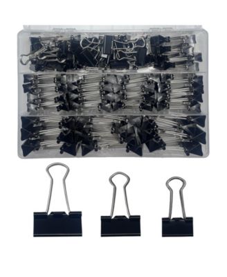 Binder Clips 3 Sizes 100 Pack Sturdy Multi Use Office School Home Supplies
