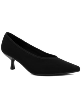 Women's Nellon Knit High Vamp Pointed Toe Pumps