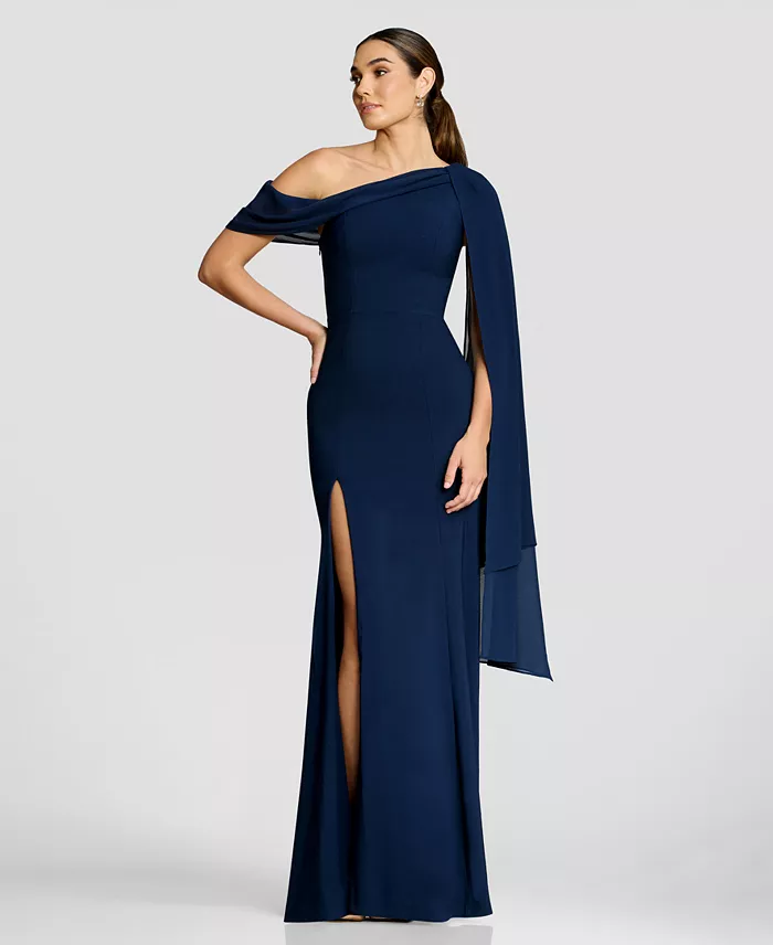 Women's One-Shoulder High-Slit A-Line Gown - thumbnail 2