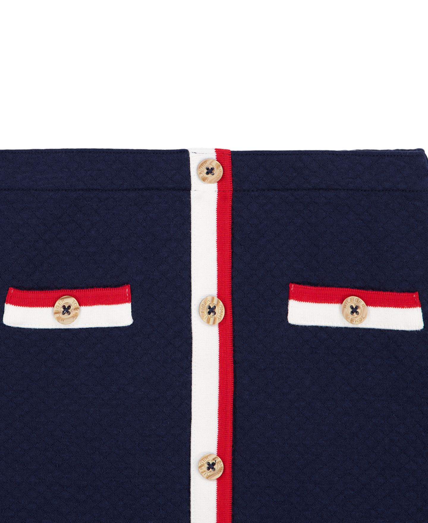 Детский комплект Tommy Hilfiger: топ с рюшами на воротнике и юбка, 2T-6X, цвет: Тёмно-синий — фото 7