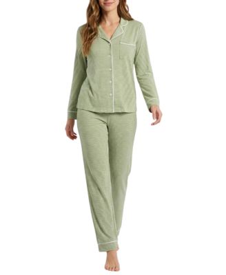 Women's Stripe Bamboo Pajama Set