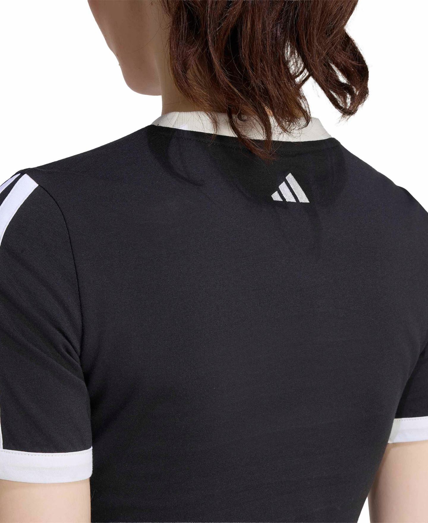 Женская футболка adidas Racing Retro Graphic Cotton, цвет: Чёрный / Молочный белый — фото 5