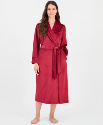 Women's Plush Velour Long-Sleeve Robe