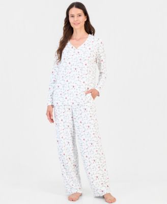 Women's 2-Piece Printed Long-Sleeve Packaged Pajama set