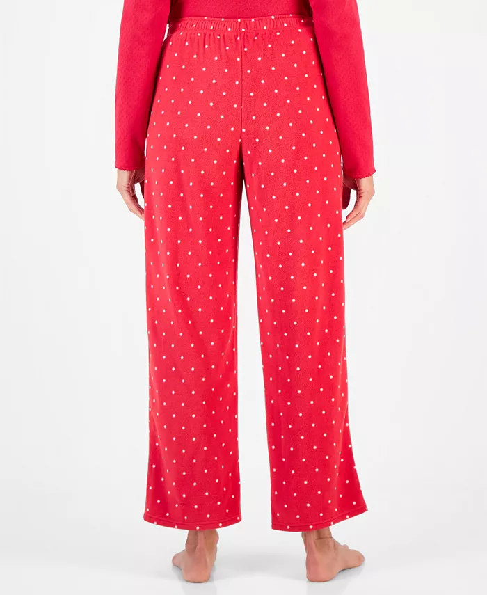 Women's Printed Fleece Pajama Pants - thumbnail 10