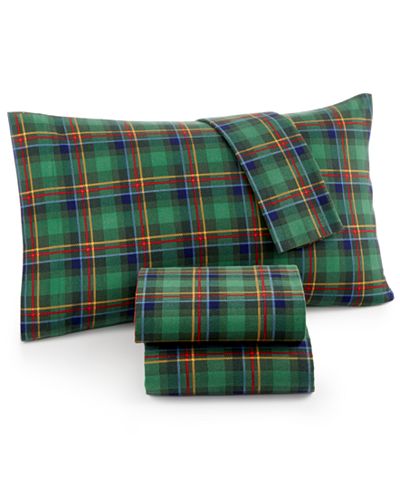 Martha Stewart Printed Cotton Flannel Twin XL Sheet Set, Only at Macy's