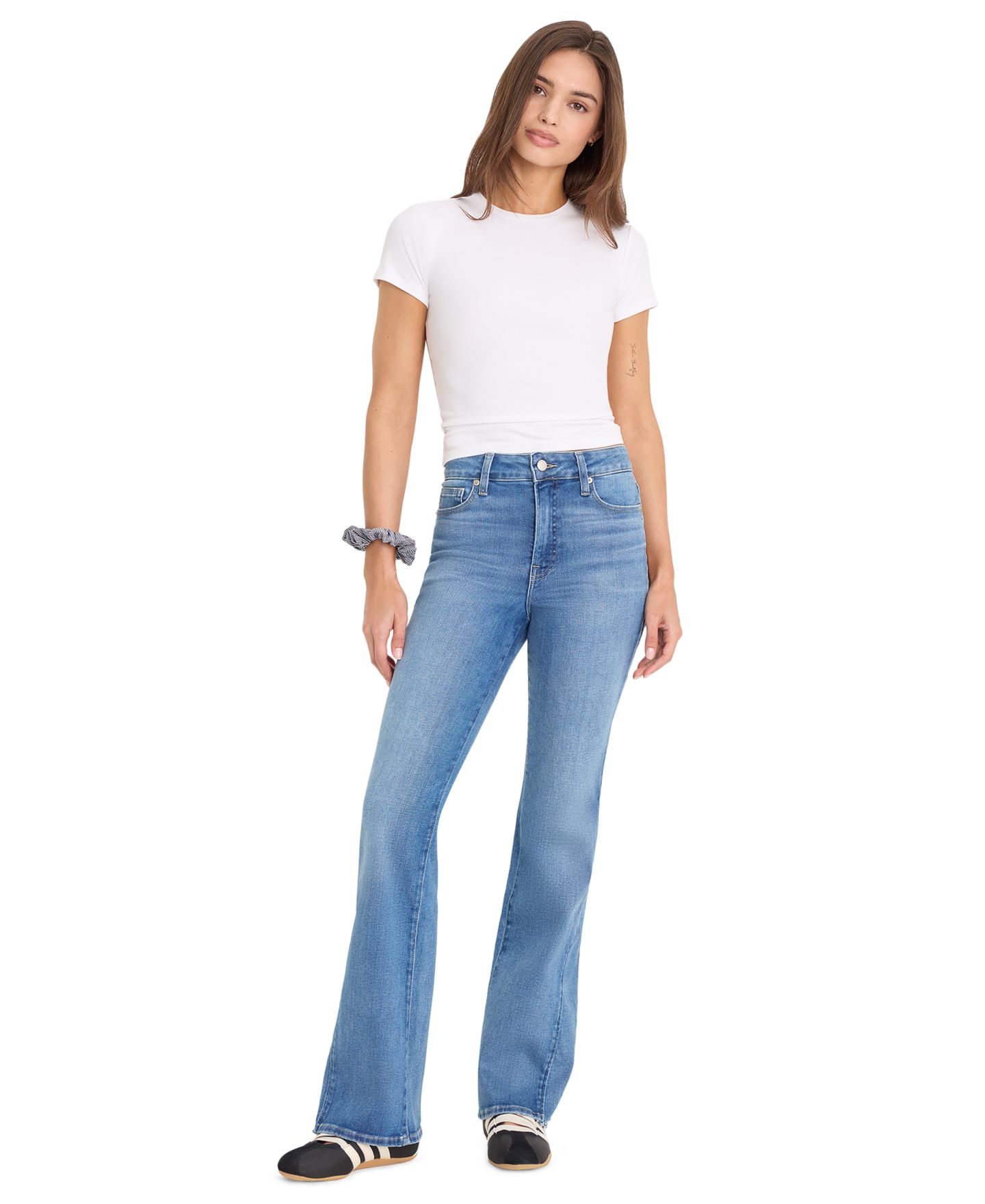 Женские джинсы Good American Soft Tech Good Classic Bootcut High-Rise, цвет: Soft Tech Good Classic Bootcut Jeans — фото 2