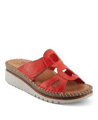 Women's Montera Leather Slide with Buckle Closure Sandals
