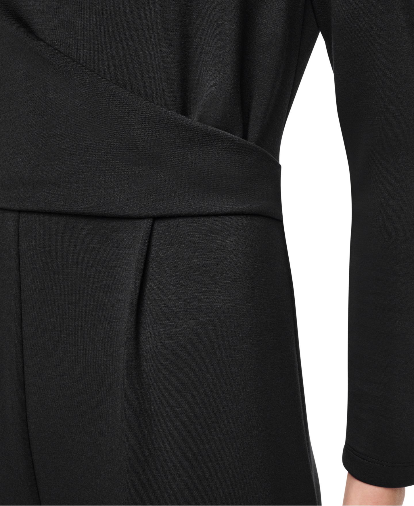 Женский комбинезон DKNY Boat-Neck Long-Sleeve Side-Ruched Jumpsuit, цвет: Чёрный — фото 4