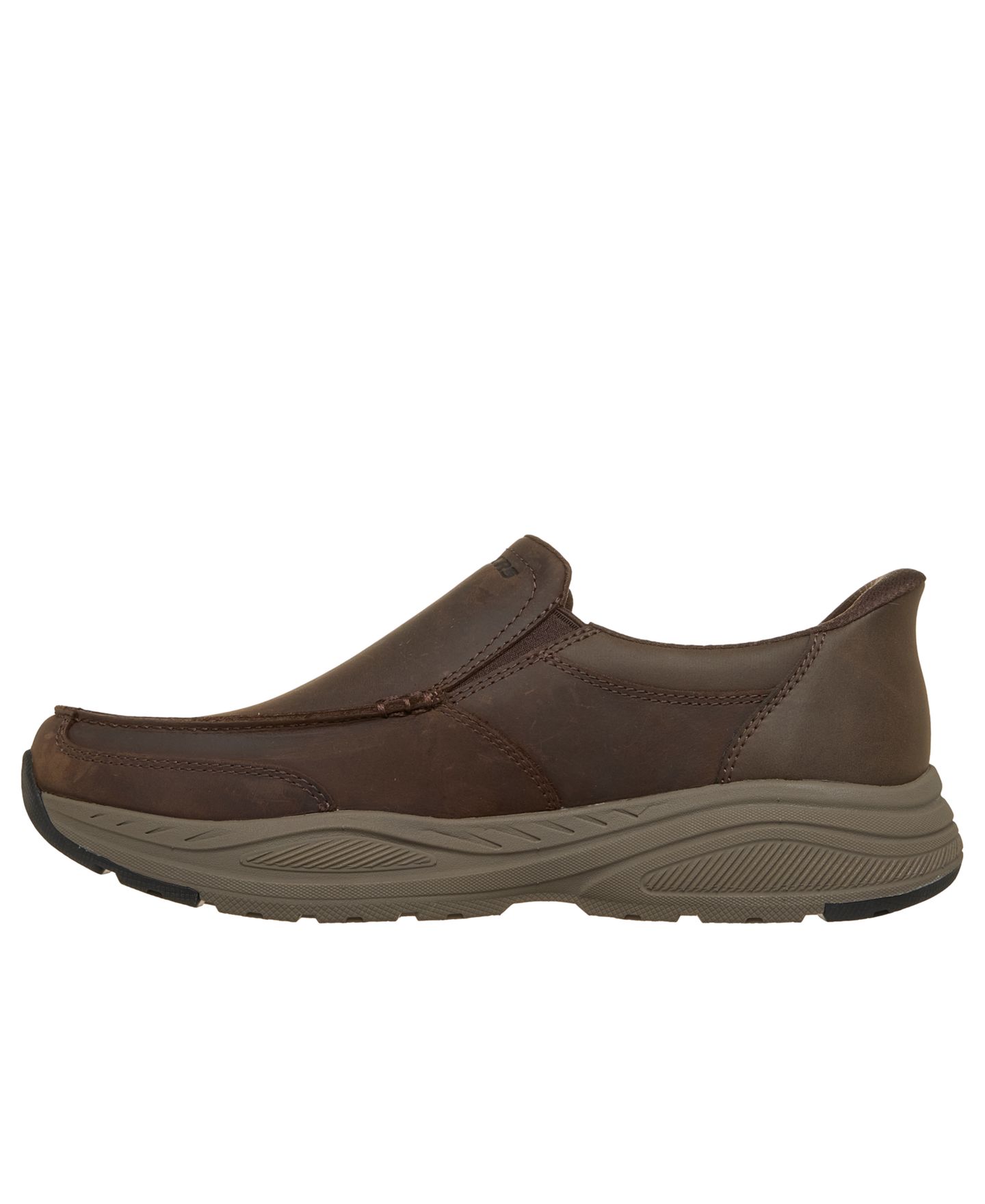 Мужские кроссовки Skechers Slip-Ins Relaxed Fit: Norman - Jasper Moc-Toe Casual, цвет: Какао — фото 3