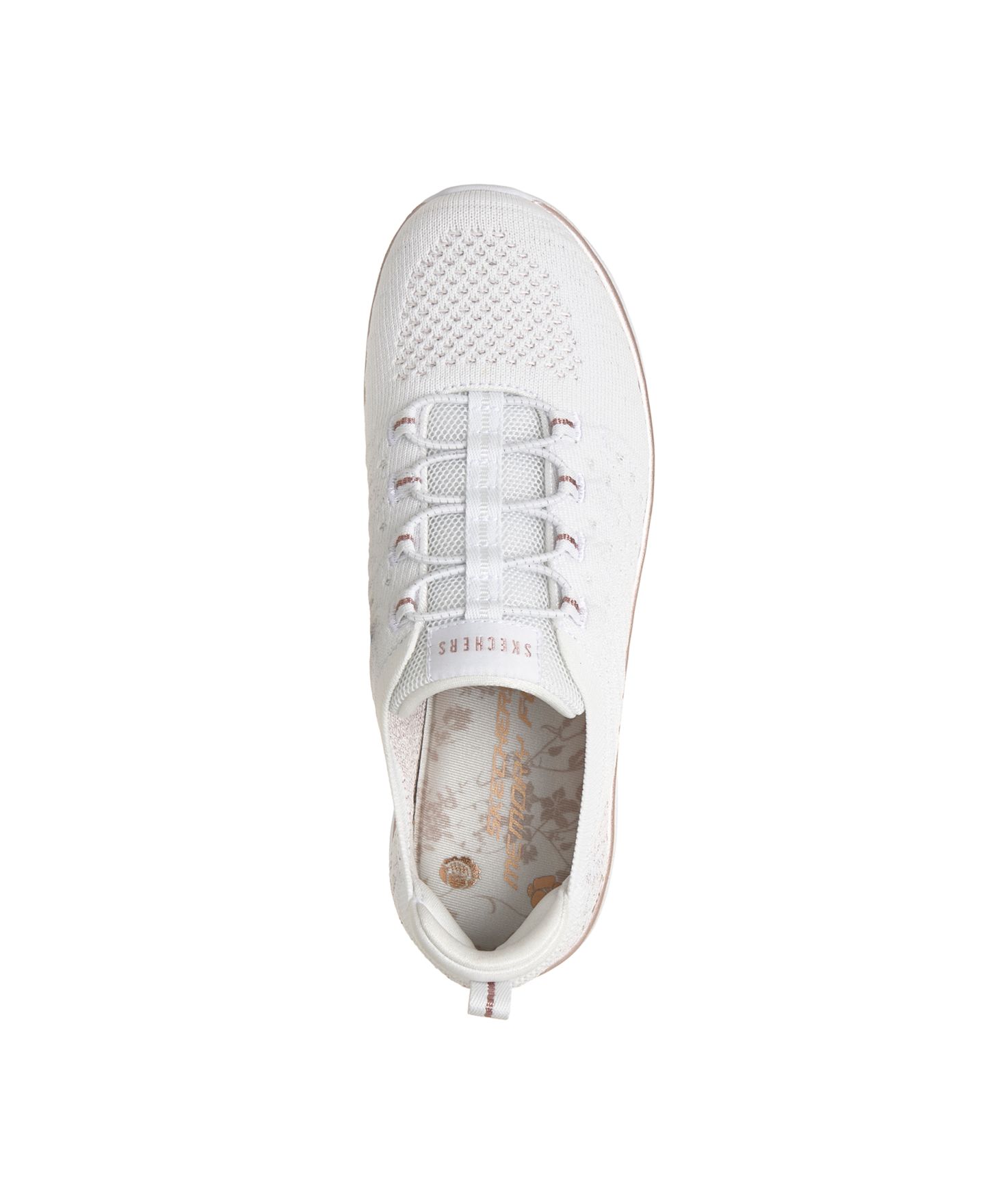 Женские кроссовки Skechers Virtue - Copper Dream Walking, цвет: Белый / Золотой — фото 5