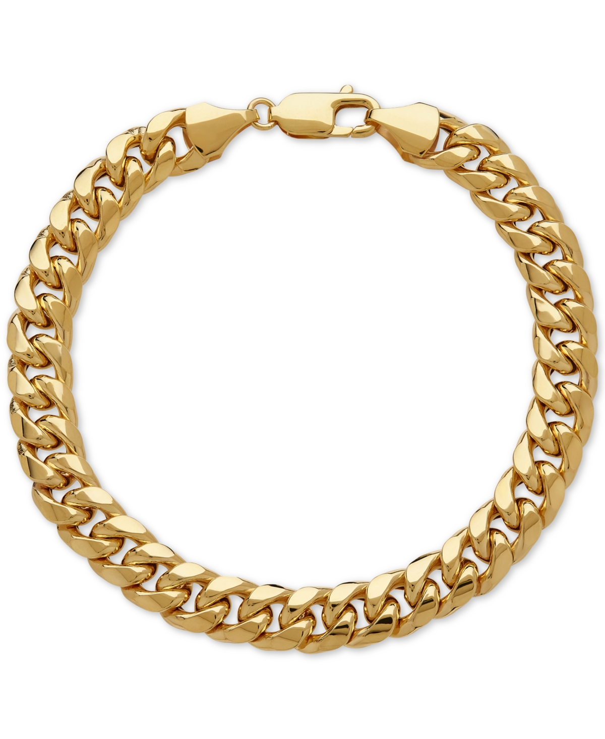 Men's Cuban Link Bracelet in 10k Gold - Yellow Gold