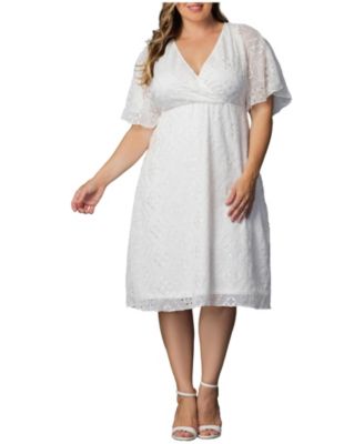 Plus Size Heavenly A-Line Midi Lace Dress