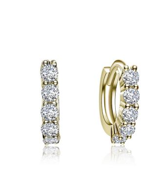 Dainty 13MM Sparkling CZ Extra Mini Huggie Hoop Earrings