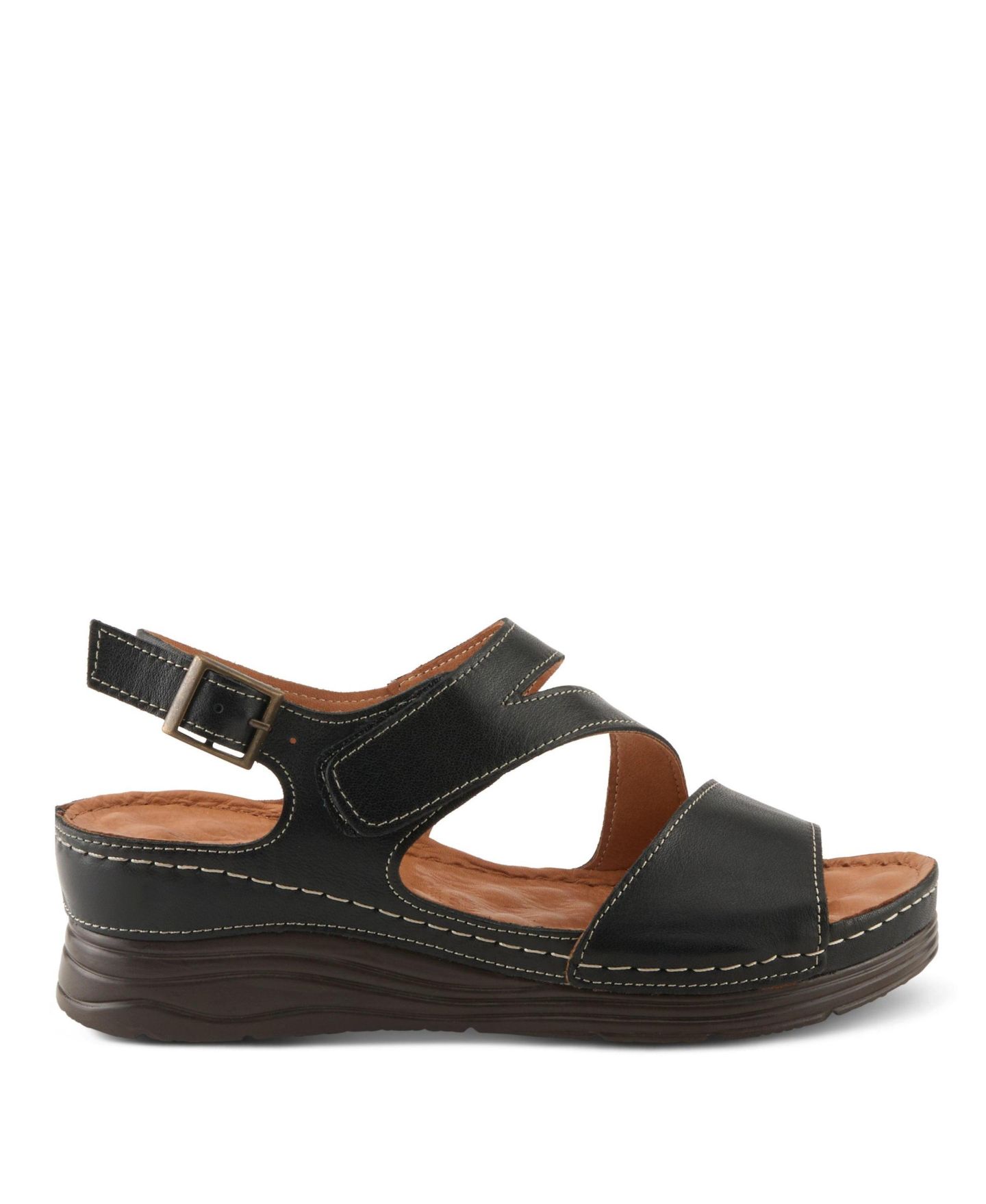 Женские сандалии Spring Step Griggs Wedge with Adjustable Rubber Strap, цвет: Чёрный — фото 5