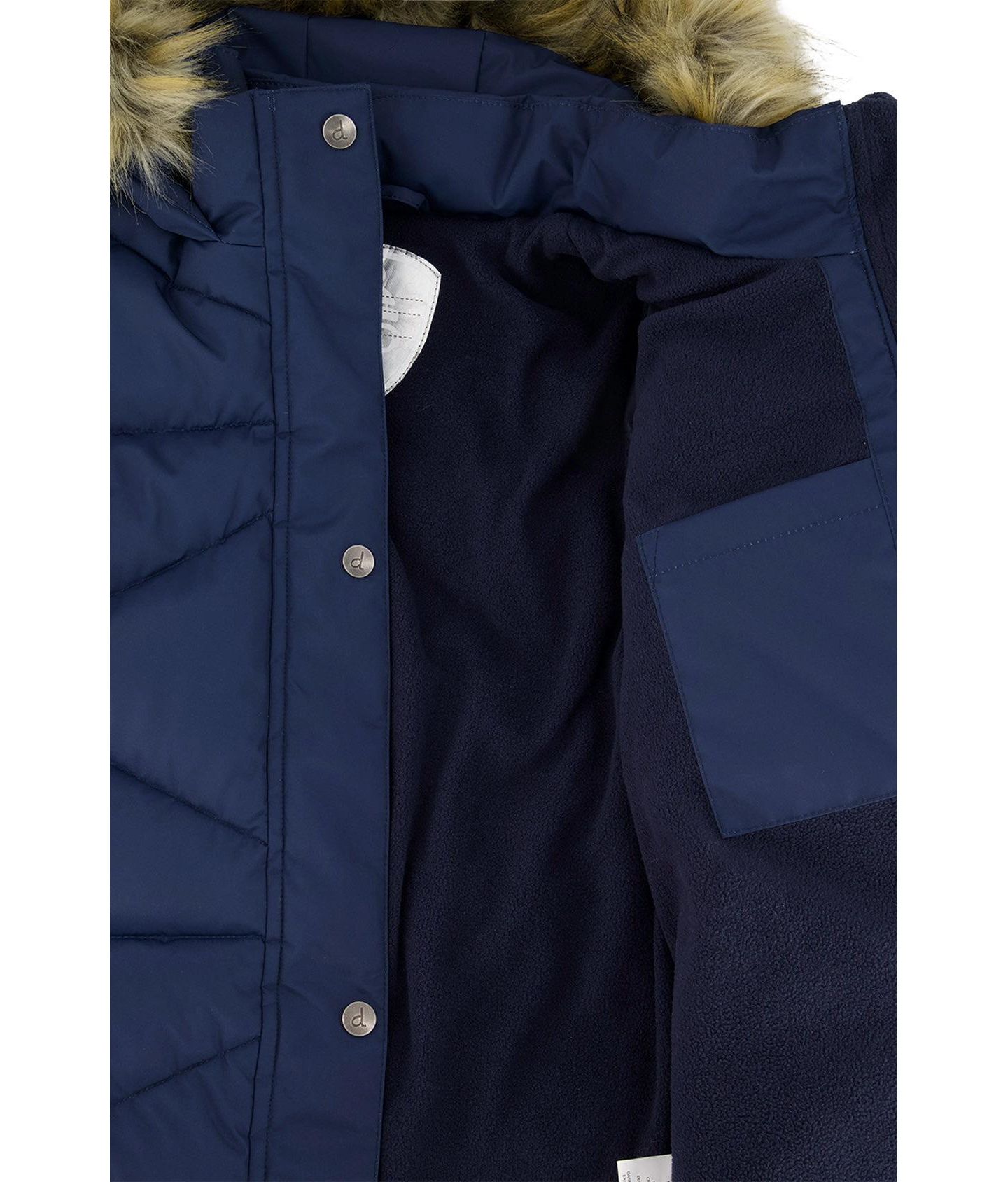 Куртка Deux par Deux Long Winter Puffer Coat для девочек, цвет: Тёмный синий — фото 7