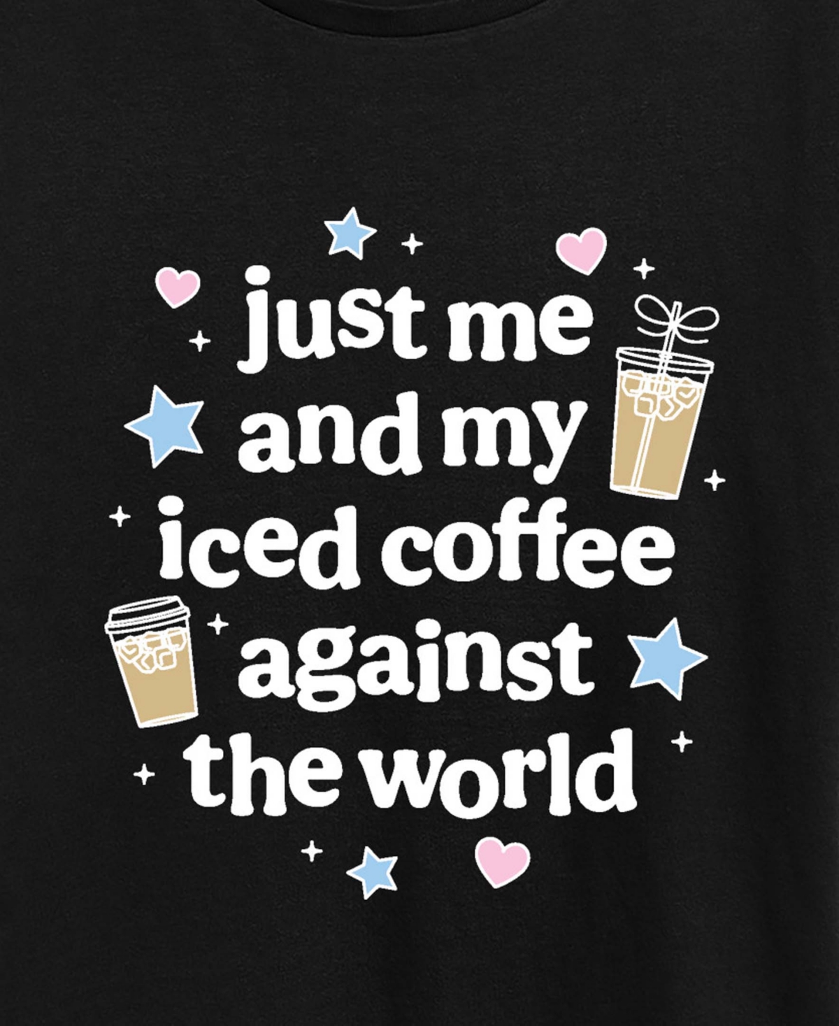 Hybrid Apparel Plus Short-Sleeve Graphic Me and Iced Coffee Tee