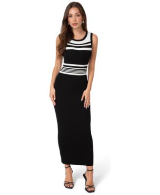Women's Racer Stripe Bodycon Maxi Dress
