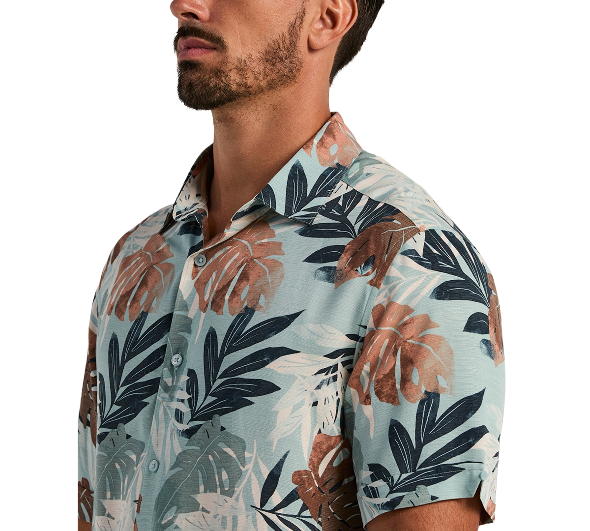 Cubavera Men's Tropical Print Button-Down Shirt