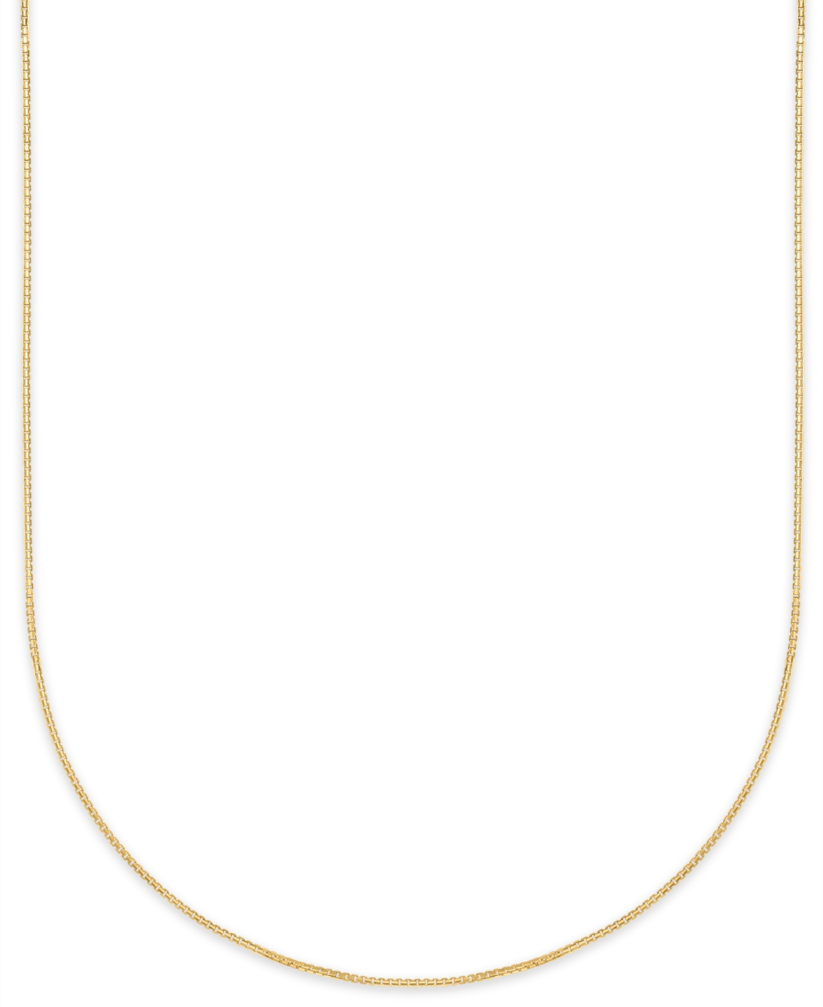 Macy's Diamond-Cut Box Chain Necklace in 10k Yellow Gold