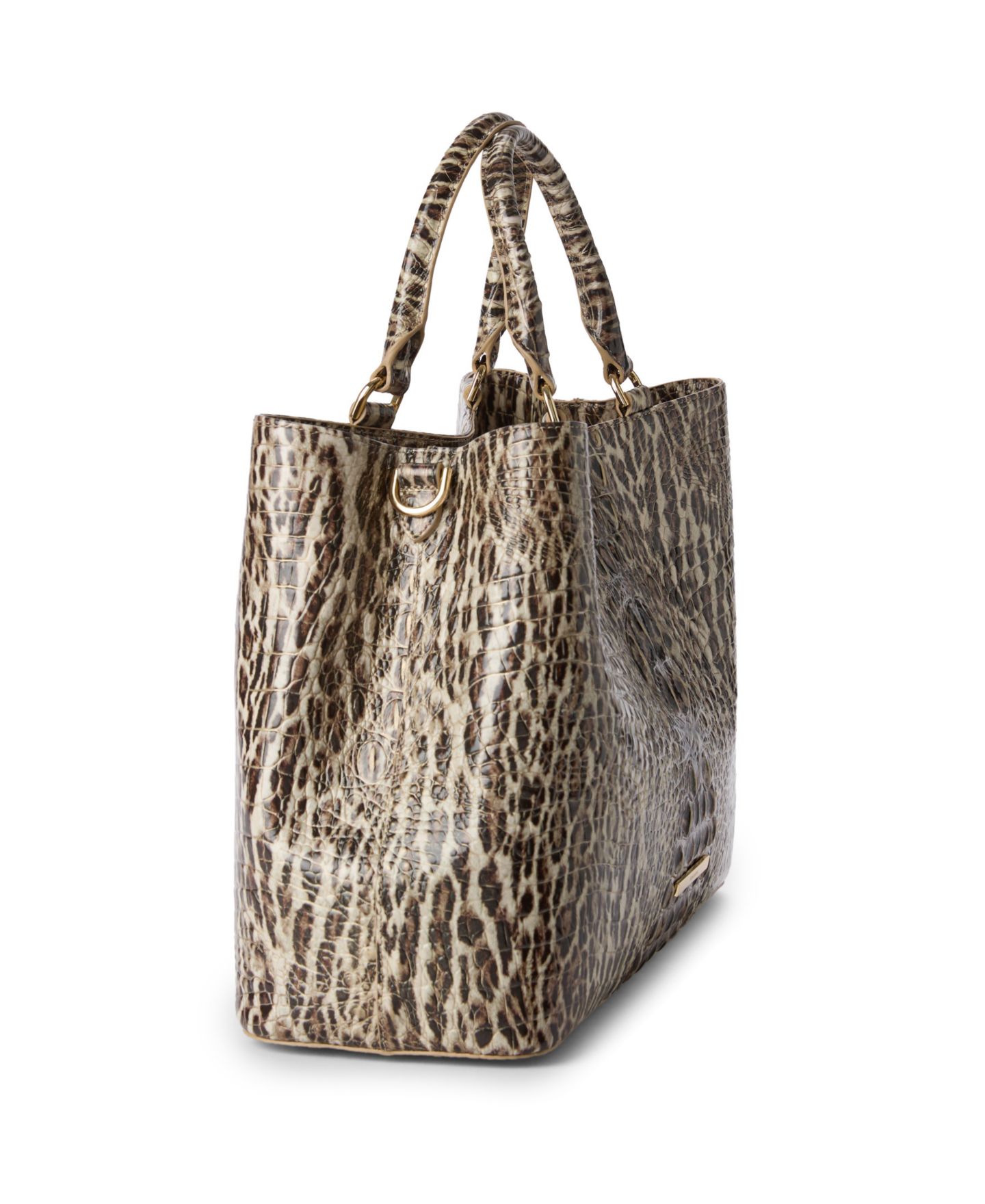 Женская сумка Brahmin Denise Melbourne Leather Carryall Extra-Large Satchel, цвет: Ocelot — фото 3