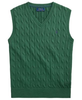 Boys' 8-20 Cable-Knit Cotton Sweater Vest