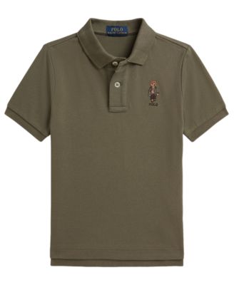 Boys' 2T-7 Polo Bear Solid Polo Shirt
