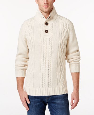 Weatherproof Vintage Men's Cable-Knit Sweater, Classic Fit