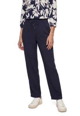 Women's Wide-Leg Twill Mid-Rise Pant