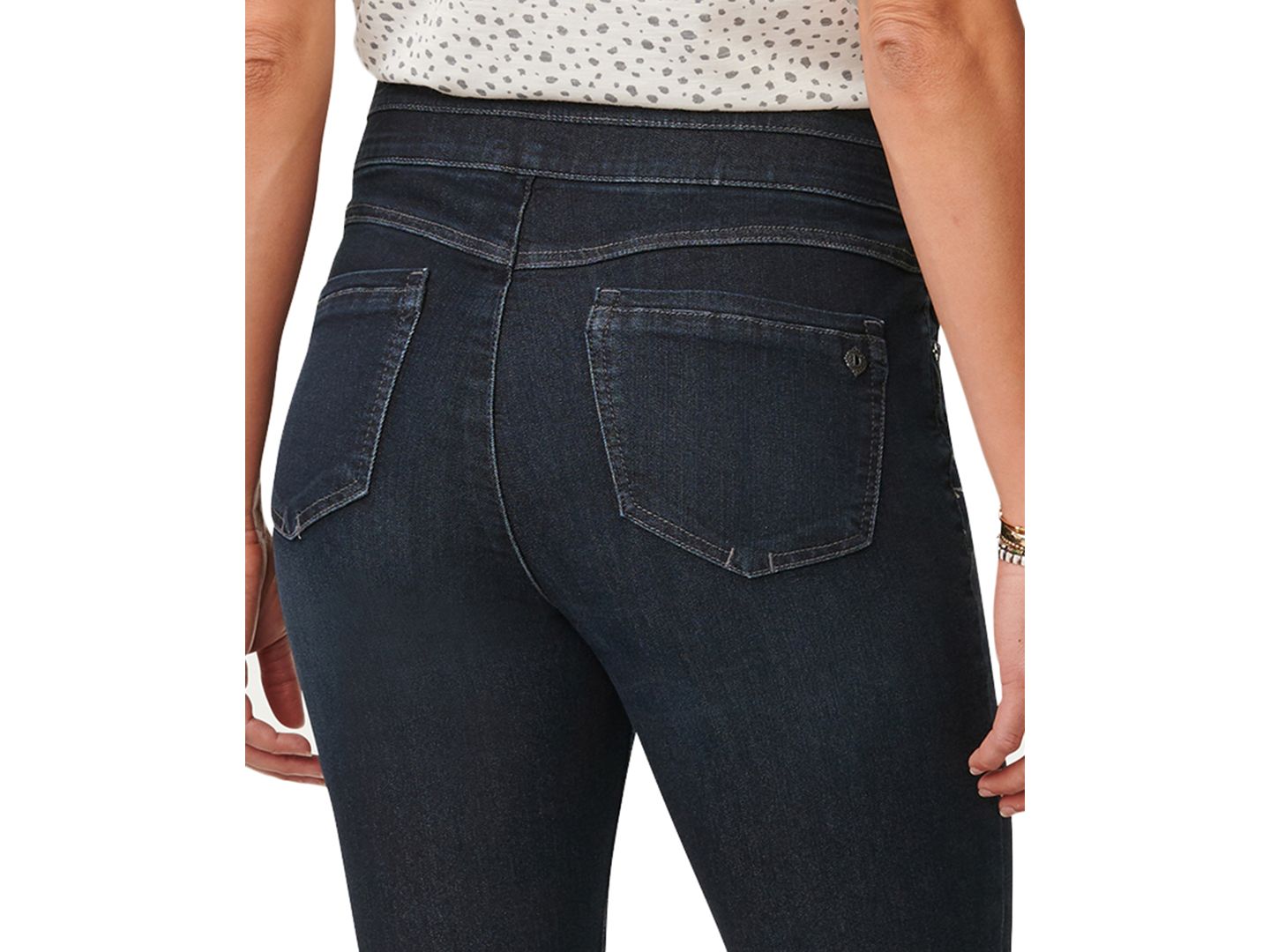 Женские джинсы Democracy Petite "Ab"solution High-Rise Pull-On Bootcut, цвет: Индиго — фото 3