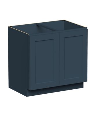 36 Inch Wide Full Height Door Base Cabinet, Ready to Assemble Kitchen Cabinet with Solid Wood Frame, Soft-Close Slides and Hinges