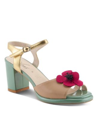 Katriel Women's Strappy Sandal with Floral Embroidery