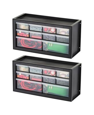 2 Pack 10 Drawer Organizer Storage Cabinet for Hardware Supplies