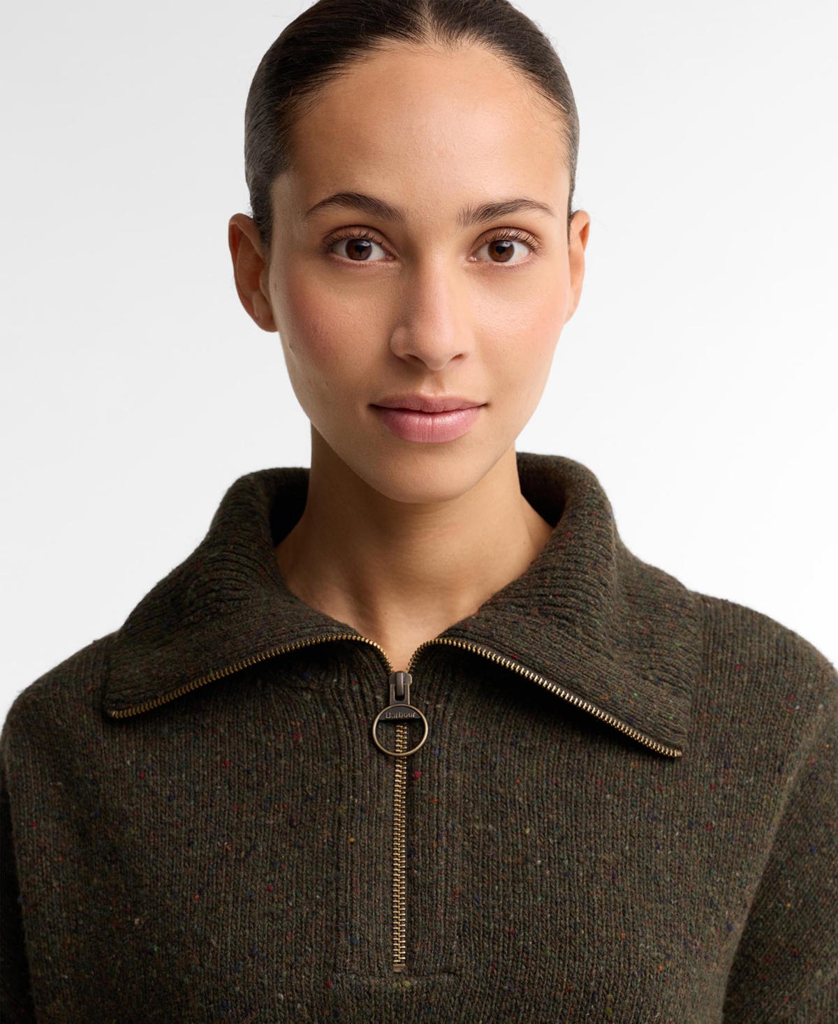 Barbour Women's Lavensdale Half-Zip Funnel Neck Sweater