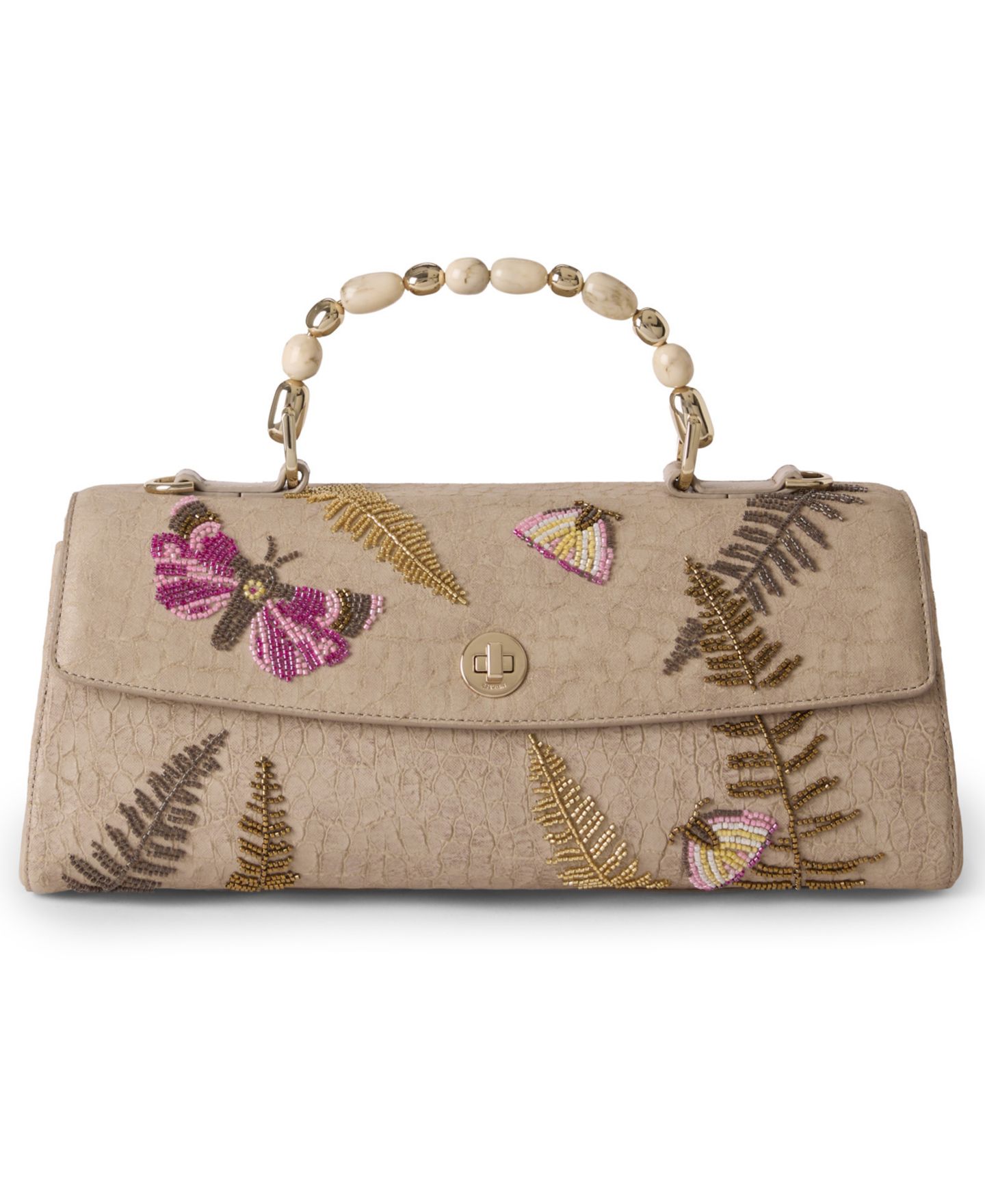 Женская сумка Brahmin Dayan Woodland Leather Medium Fossilized Satchel Handbag — фото 5