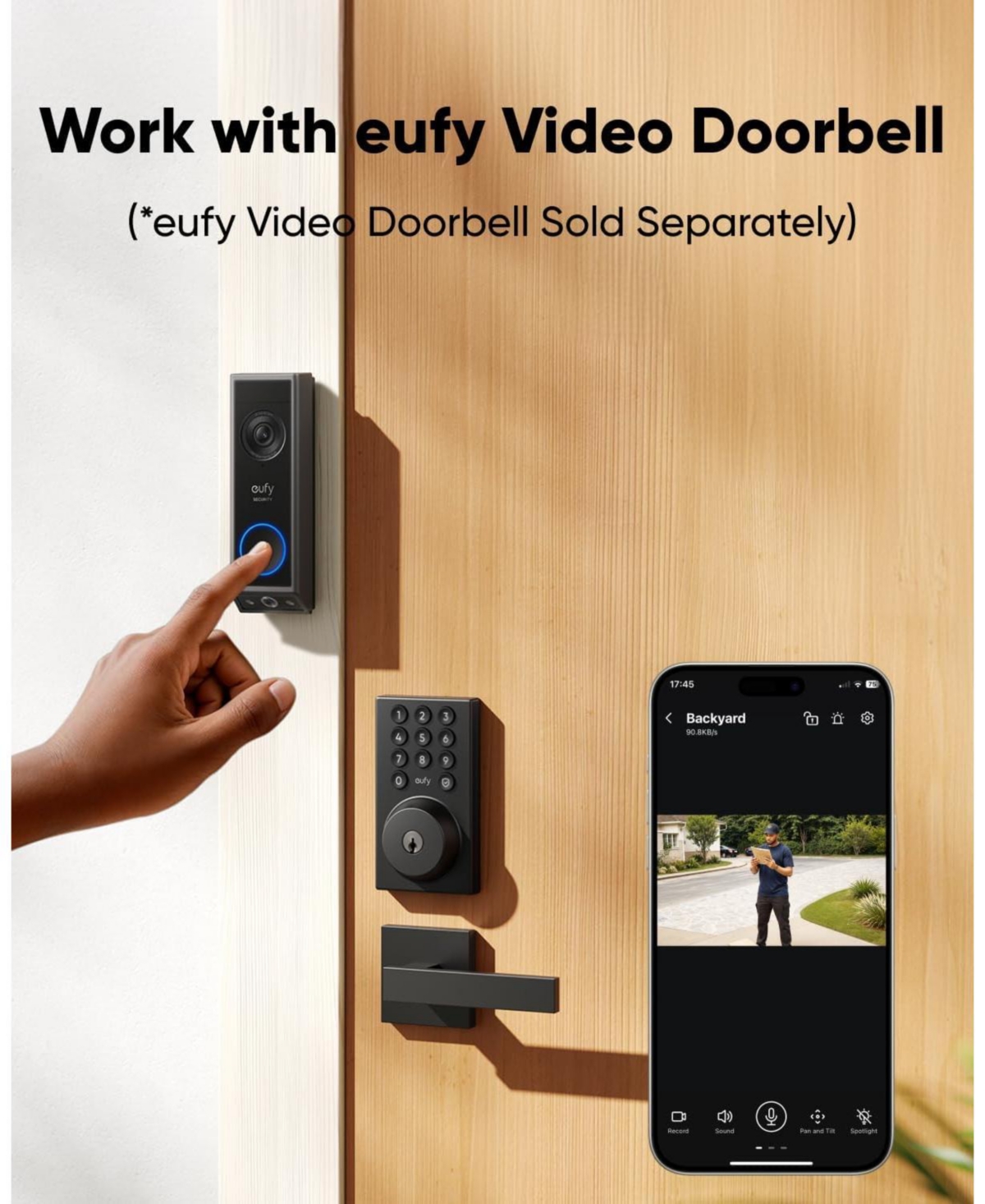eufy Smart Lock C30, Keyless Wi-Fi Deadbolt, No Bridge, Easy Install, App Control, Reliable Power, Bhma Grade3