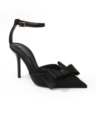 Women's Tulip Satin D'Orsay Bow Pumps