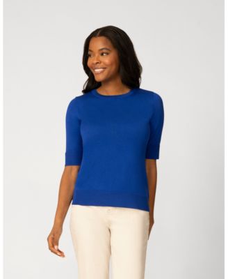 Women's Elbow Sleeve Crewneck Sweater