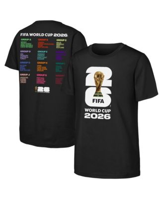 Big Boys and Girls Black FIFA World Cup 2026 Bracket T-Shirt