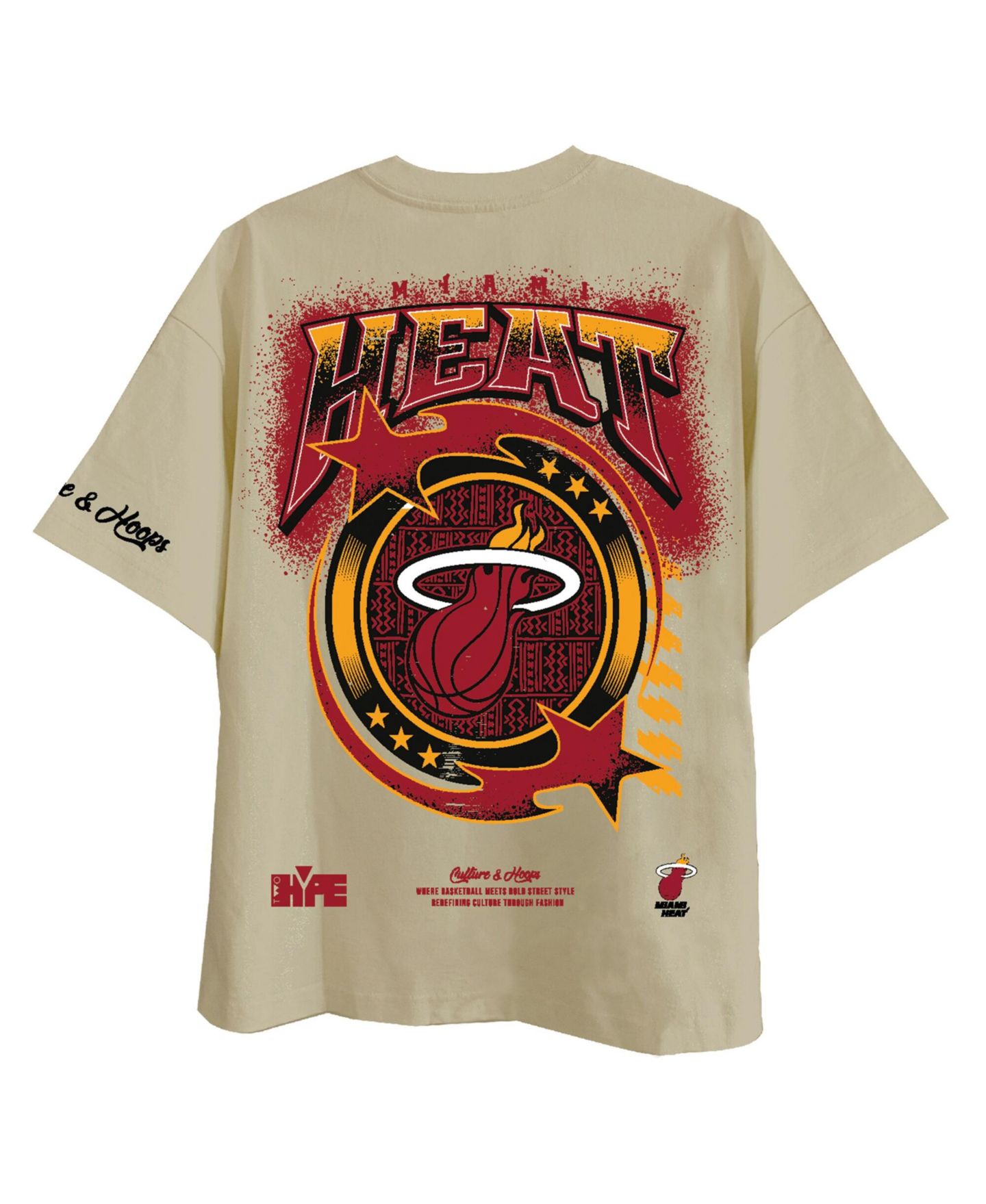 Футболка Two Hype Cream Miami Heat Drip Dime Elevated Drop Shoulder — фото 3